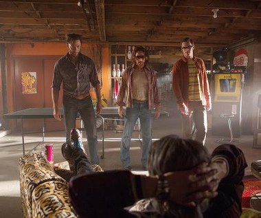 Hugh Jackman, James McAvoy i Nicholas Hoult w scenie z filmu "X-Men: Przeszłość, która nadejdzie"
