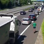 Hulajnogą pod prąd na autostradzie A6. Ten wybryk kosztował go 5 tysięcy