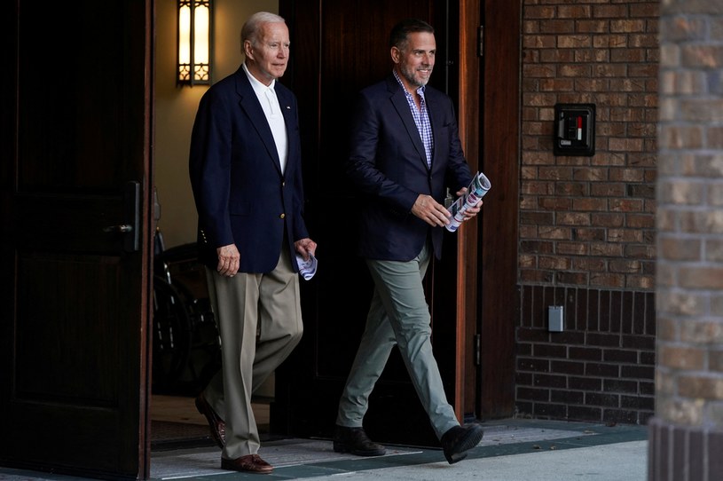 Hunter Biden w towarzystwie swojego ojca prezydenta USA Joe Bidena /JOSHUA ROBERTS/Reuters /Agencja FORUM