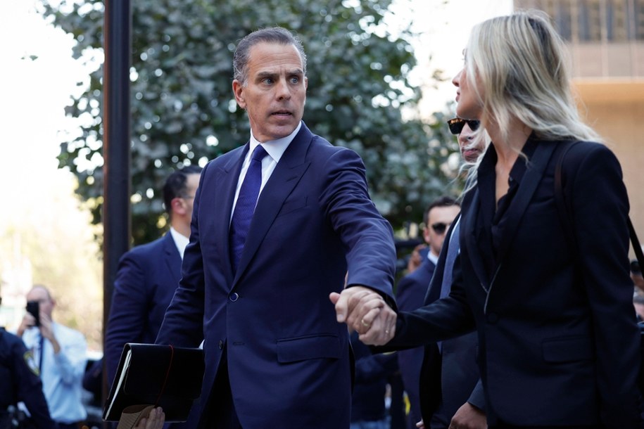 Hunter Biden z żoną Melisą /PAP/EPA