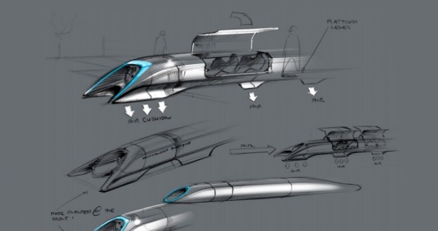 Hyperloop - wizualizacja      Fot. Elon Musk /materiały prasowe