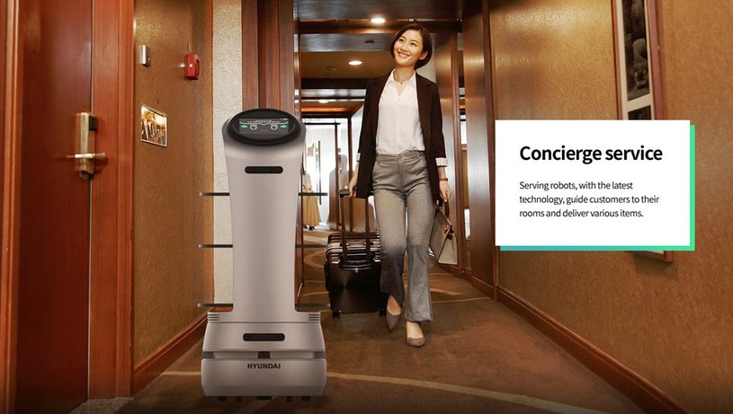 Hyundai S1 to robot hotelowy, potrafiący obsługiwać gości /.