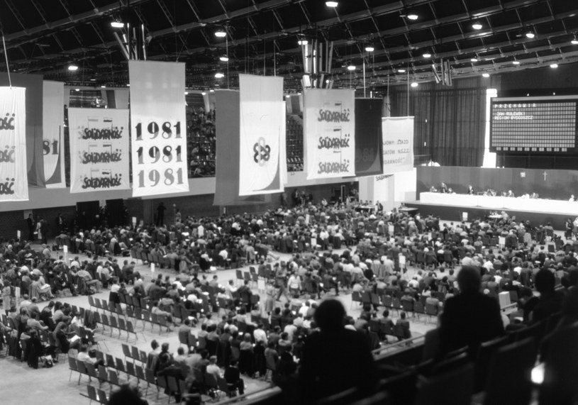 I Krajowy Zjazd Delegatów NSZZ "Solidarność", Hala Olivii w Gdańsku, 1981 /Wacław Rymko /Agencja FORUM