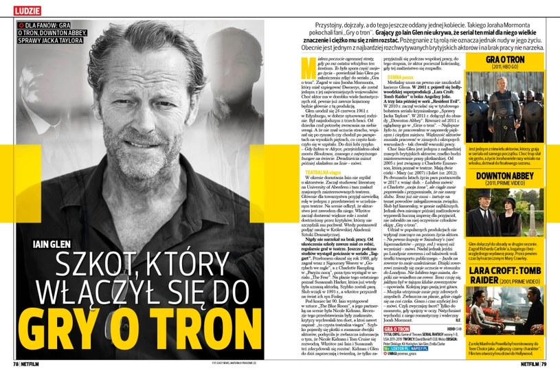 Iain Glen, czyli Jorah Mormont z  "Gry o tron" /materiały prasowe