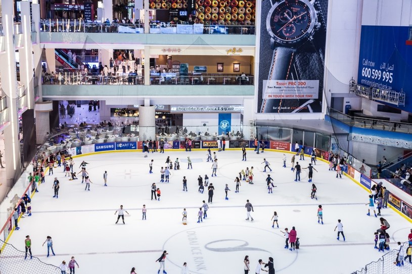 Ice Rink w Dubaju, w największym centrum handlowym na świecie.