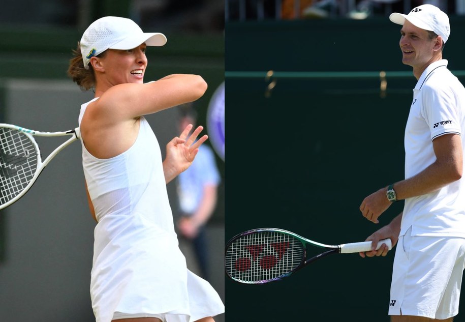 Iga Świątek i Hubert Hurkacz walczą w Wimbledonie (fot. ADAM VAUGHAN/Dubreuil Corinne) /Abaca/ABACA    /PAP/EPA