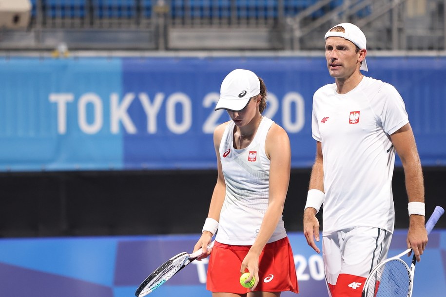 Iga Świątek i Łukasz Kubot / 	Leszek Szymański    /PAP