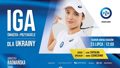 Iga Świątek i Przyjaciele dla Ukrainy. Ruszyła sprzedaż biletów na mecz charytatywny