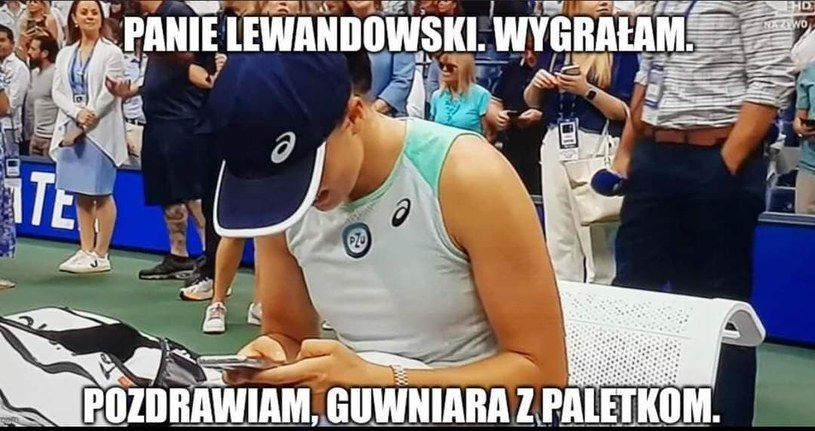 Iga Świątek i Robert Lewandowski [MEMY] /materiał zewnętrzny