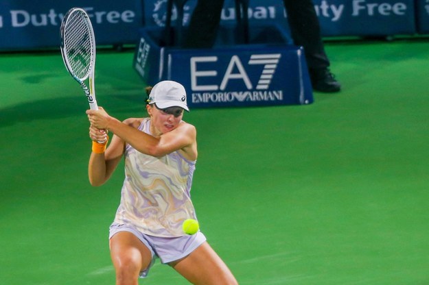 Iga Świątek podczas turnieju WTA w Dubaju /AA/ABACA /PAP/Abaca