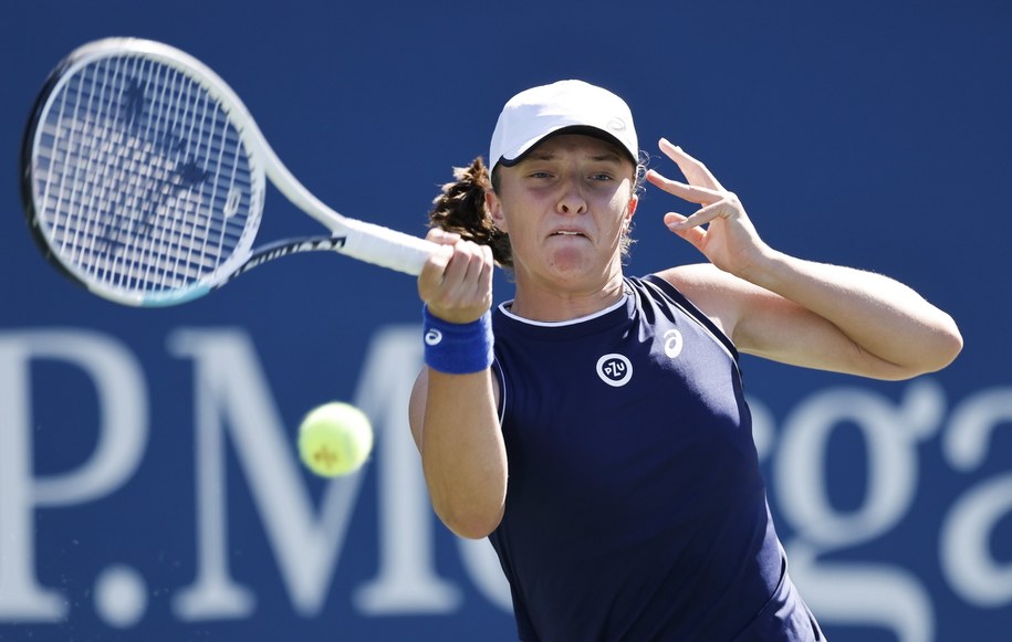 Iga Świątek podczas US Open /JUSTIN LANE /PAP