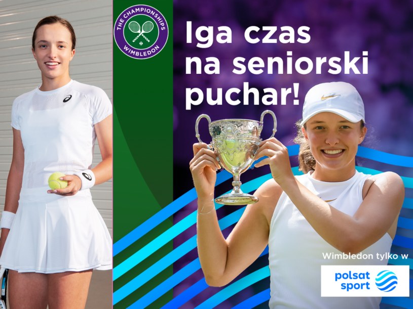 Iga Świątek - Wimbledon /materiały prasowe Polsat Sport /materiały prasowe
