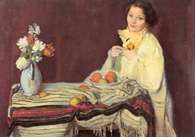 Ignacy Pieńkowski, Portret kobiety z pomarańczami, 1907 /Encyklopedia Internautica