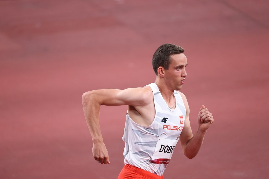 Igrzyska olimpijskie Tokio 2020. Patryk Dobek w biegu półfinałowym na dystansie 800 m / 	Leszek Szymański    /PAP