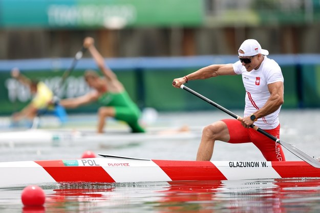 Igrzyska olimpijskie Tokio 2020. Polski kanadyjkarz Wiktor Głazunow w wyścigu finałowym B kajakarskiej konkurencji C1 na dystansie 1000 metrów / 	Leszek Szymański    /PAP