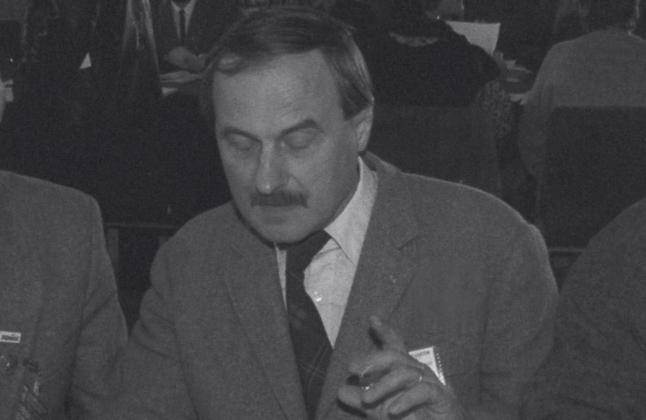 II Krajowy Zjazd Delegatów NSZZ Solidarność w 1990 roku. Na zdjęciu Krzysztof Dowgiałło /Ireneusz Sobieszczuk /PAP