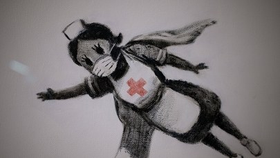 Ikona street-artu Banksy zachęca do noszenia maseczek