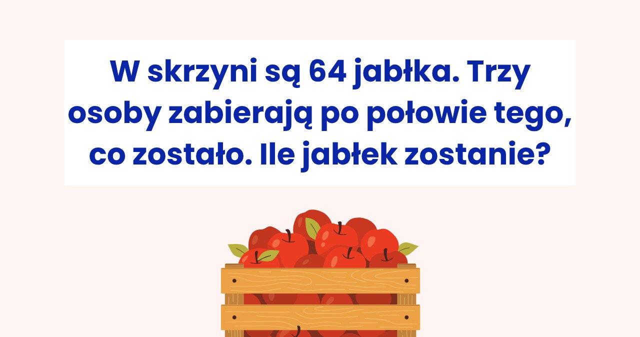 Ile jabłek zostało w skrzyni? Przekonaj się, czy podasz poprawne rozwiązanie /123RF/materiały własne /INTERIA.PL