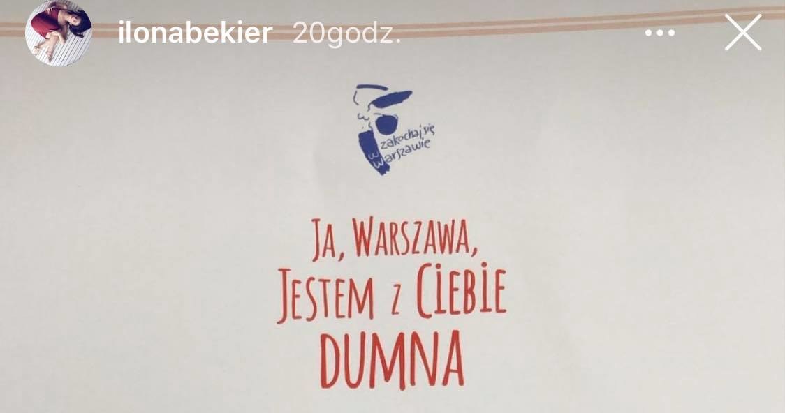 Ilona Bekier pochwaliła się gratulacjami od prezydenta Warszawy /Screen z InstaStory  /materiał zewnętrzny