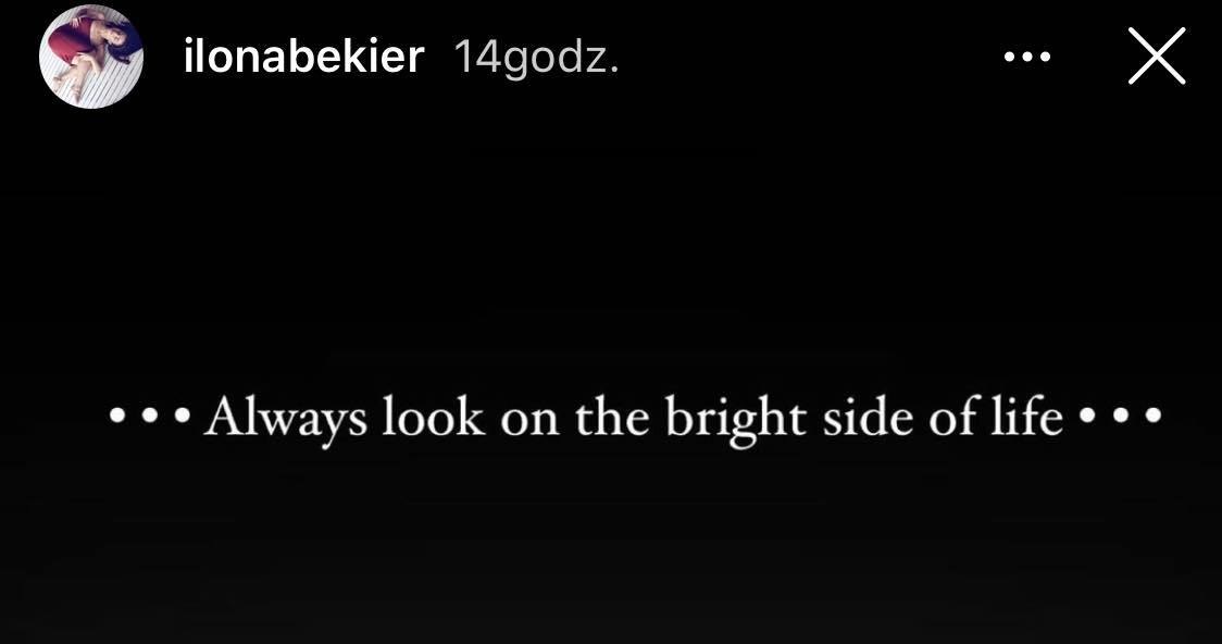 Ilona Bekier została mamą /Screen z InstaStory  /materiał zewnętrzny