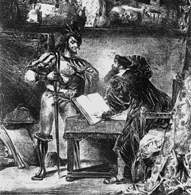 Ilustracja Eugéne Delacroix do Fausta Goethego /Encyklopedia Internautica