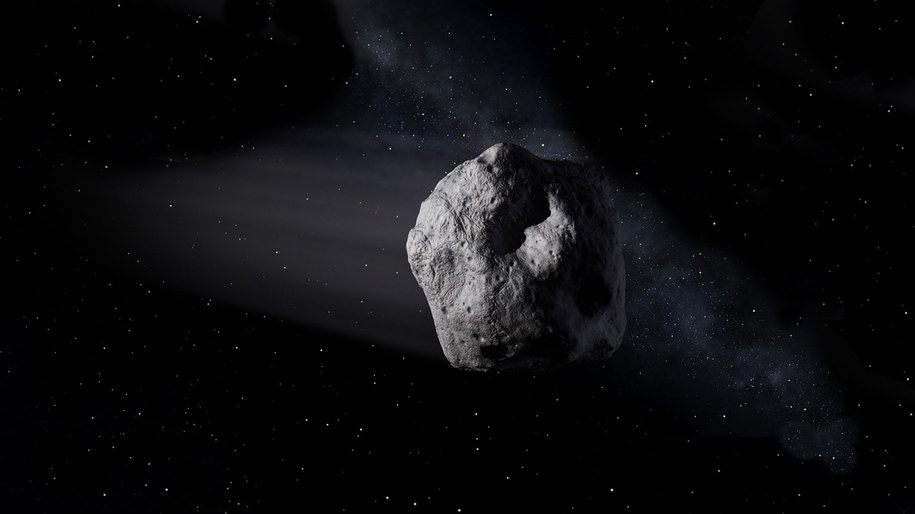 Ilustracja przygotowana przez NASA pokazująca asteroidę taką, jak SW 2020 / NASA/JPL-Caltech /Materiały prasowe