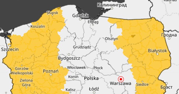 IMGW na piątek ogłosił alerty I stopnia dotyczące burz z gradem oraz intensywnych opadów deszczu /IMGW