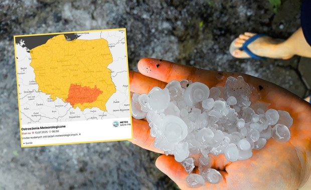 IMGW ostrzega przed burzami z gradem. W tych regionach będzie najgorzej