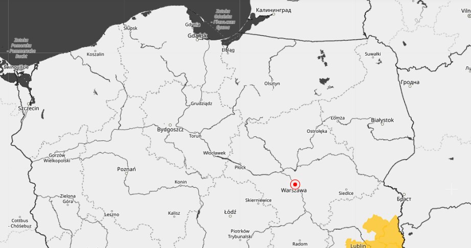 IMGW prognozuje alerty pierwszego i drugiego stopnia dla pięciu województw na południu Polski /IMGW