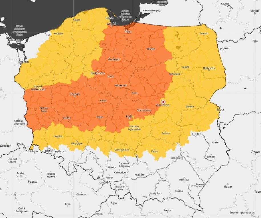 IMGW wydał alerty pierwszego i drugiego stopnia przed burzami /IMGW /