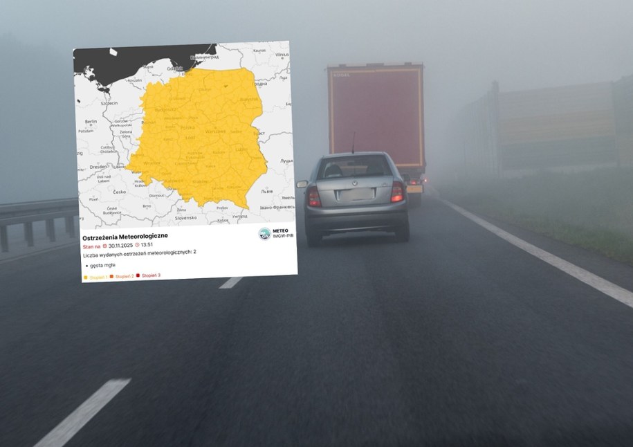 IMGW wydał ostrzeżenia I stopnia przed gęstą mgłą /Shutterstock