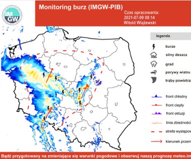 IMGW zapowiada dziś burze w całym kraju. Mapa burzowa. Gdzie jest burza? 