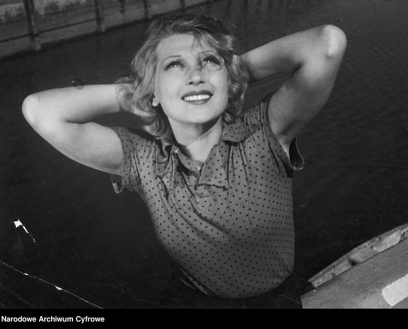Ina Benita w filmie "Ludzie Wisły" (1938) /Z archiwum Narodowego Archiwum Cyfrowego