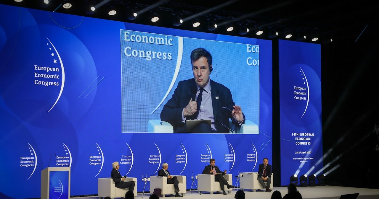 Inauguracyjna debata Europejskiego Kongresu Gospodarczego poświęcona była odpowiedzi na pytania – czego potrzebuje teraz Ukraina i czego potrzebuje Europa. /Fot. Ireneusz Rek /INTERIA.PL