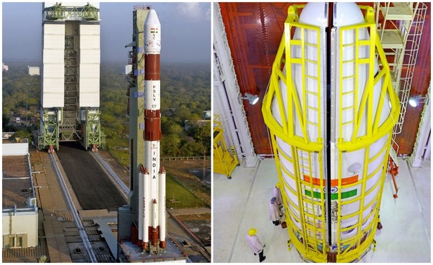Indie umieściły na orbicie okołoziemskiej rekordową liczbę 104 satelitów /INDIAN SPACE RESEARCH ORGANIZATION / HANDOUT  /PAP/EPA