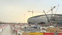 Infantino o budowie stadionów w Katarze: Nie wszystko jest idealne, ale zaszły zmiany. WIDEO