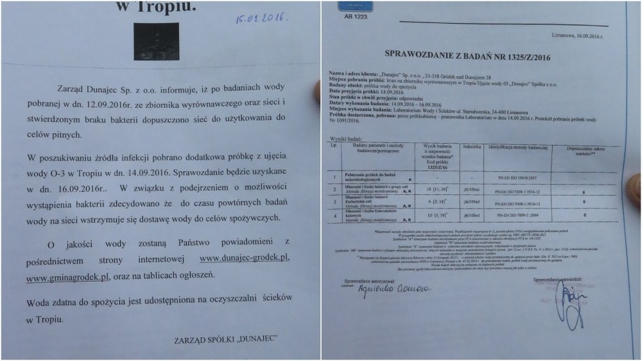 Informacje dotyczące skażenia wody /Paweł Pawłowski /RMF FM