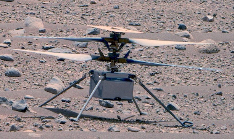 Ingenuity to zaawansowany, zrobotyzowany wiropłat, który został wysłany na Marsa /NASA/JPL-Caltech/ASU/MSSS / Cover Images / Forum /Agencja FORUM