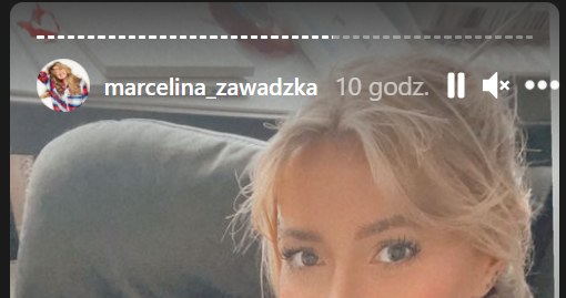 Instastory, które ukazało się na profilu Marceliny - https://www.instagram.com/marcelina_zawadzka/?hl=pl /Instagram/marcelina_zawadzka /Instagram