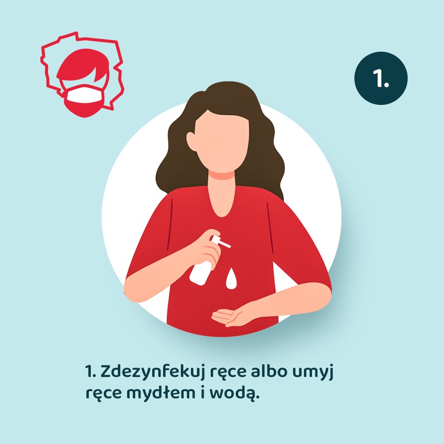 Instrukcja noszenia maseczki /Materiały prasowe