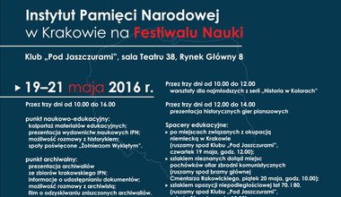 Instytut Pamięci Narodowej zaprasza na Festiwalu Nauki w Krakowie 