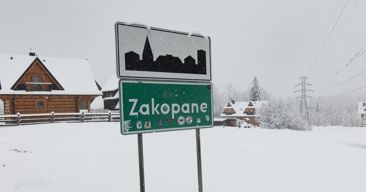 Intensywne opady śniegu w Zakopanem