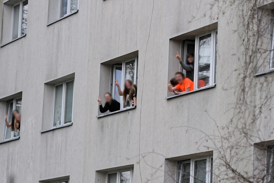 Internat Zespołu Szkół im. I. Łukasiewicza przy ul. Siedleckiej w Policach / 	Marcin Bielecki    /PAP