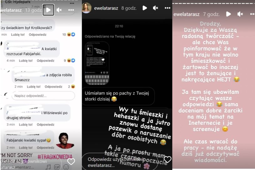 Internauci komentują ślub Rzeźniczaka /@ewelatarasz /Instagram