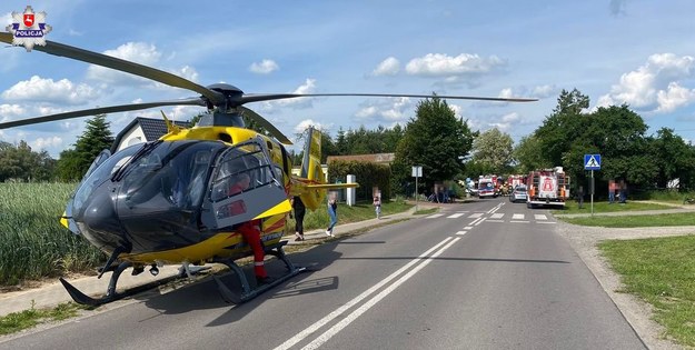 Interweniowało Lotnicze Pogotowie Ratunkowe /Lubelska Policja /Materiały prasowe