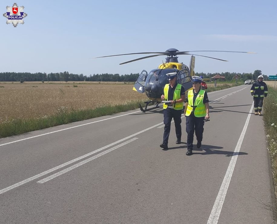 Interweniowało Lotnicze Pogotowie Ratunkowe /Policja Lubelska /Materiały prasowe