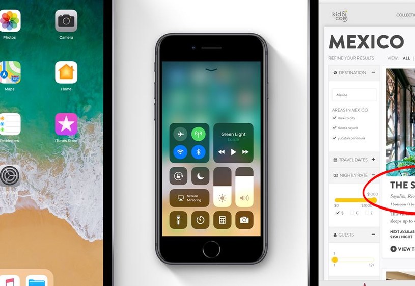 iOS 11 wprowadza między innymi zmodyfikowane centrum sterowania /materiały prasowe