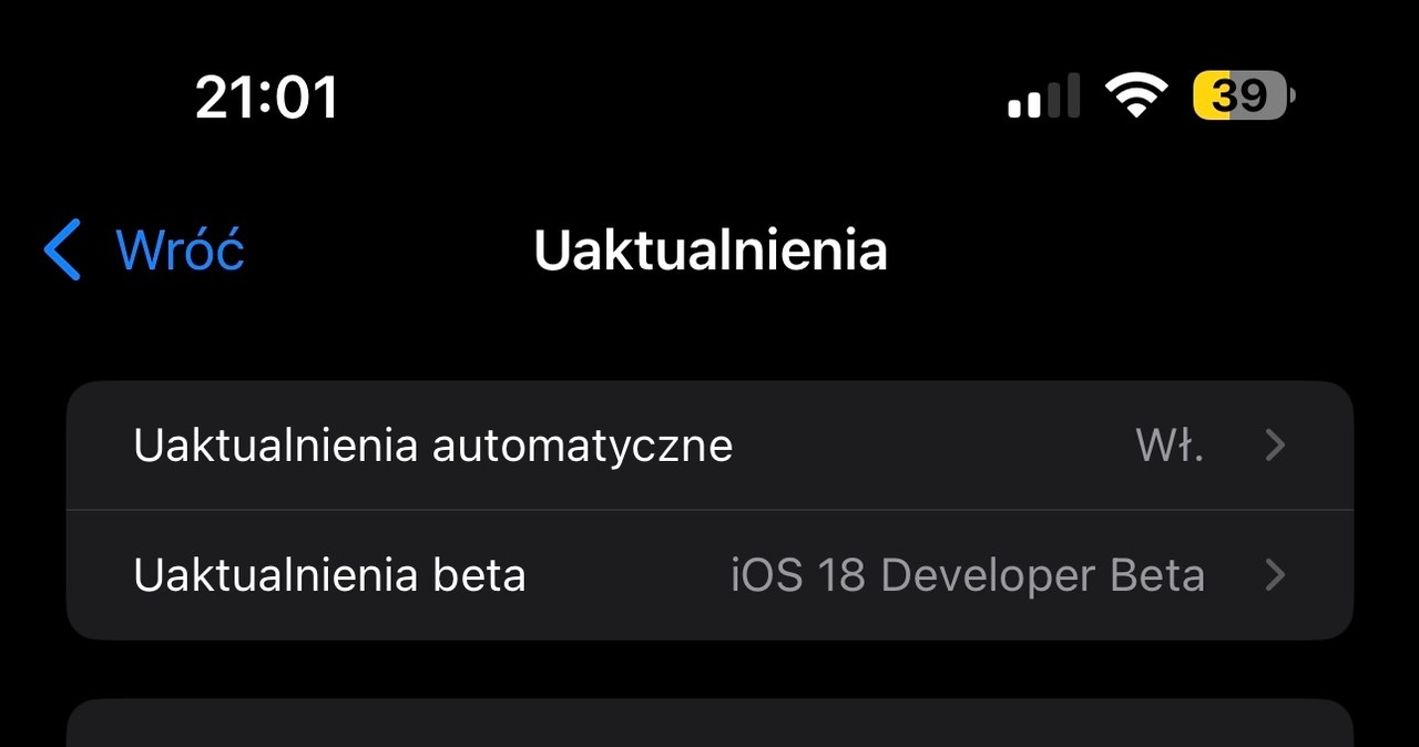 iOS 18 na iPhone'ach będzie można instalować po godzinie 19:00. /Dawid Długosz /INTERIA.PL