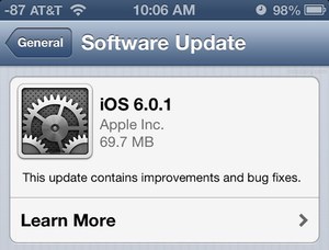iOS 6.0.1 dostępny do pobrania