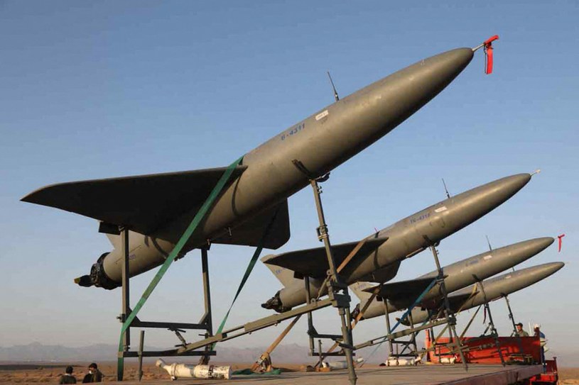 Irańskie drony kamikadze /IRANIAN DEFENCE MINISTRY/AFP /East News